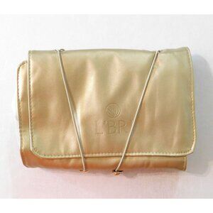 L'Bri Gold Cosmetic Bag Travel Organizer 4 Removable Mesh Makeup Pouches